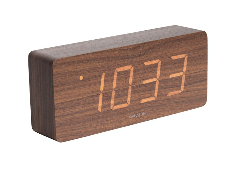 Alarm klok Tube Dark Wood