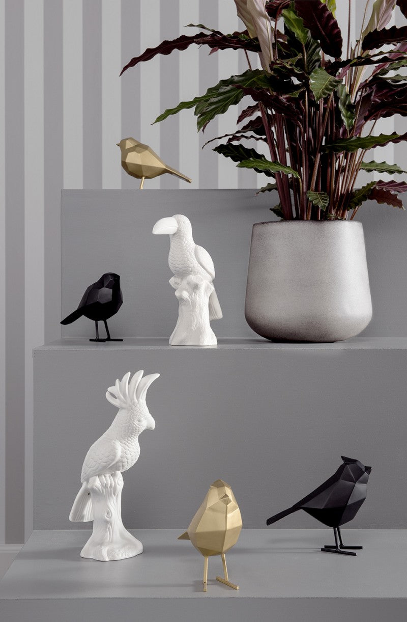 Beeld Origami Vogel Wit