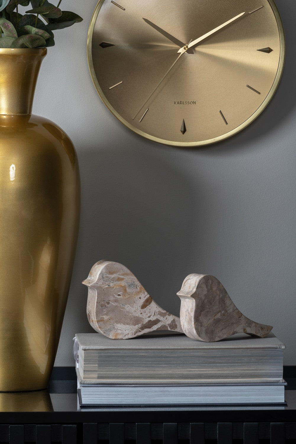Statue Bird Small Marble Look