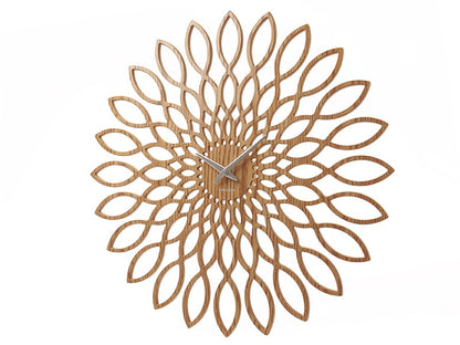 Wall clock Sunflower Wood Karlsson 